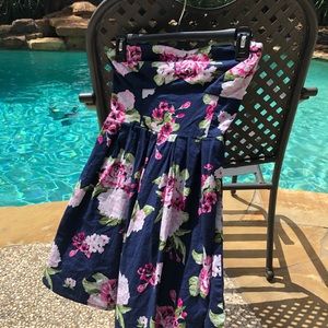 strapless mini sundress